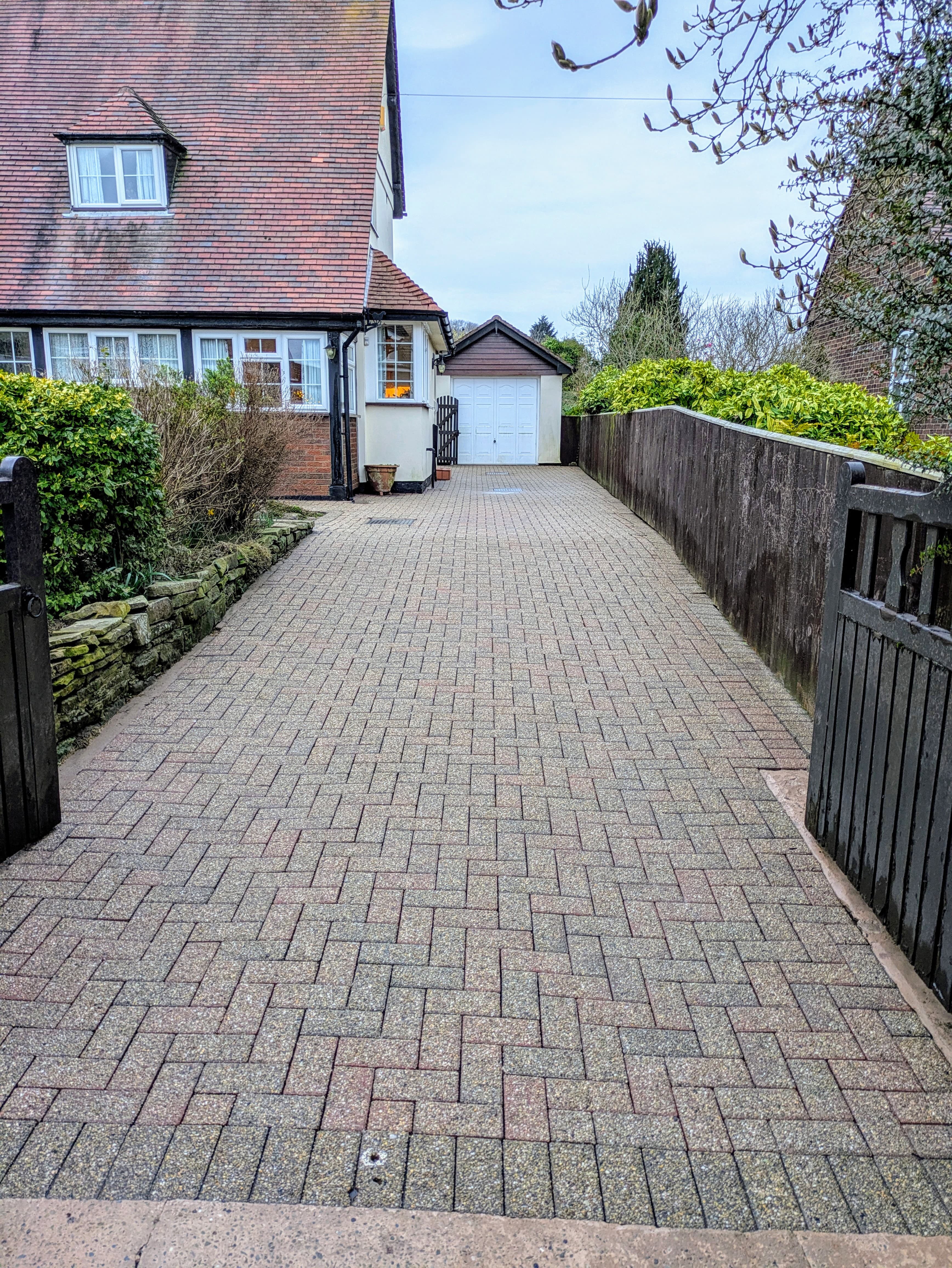 Clean roof after soft wash cleaning